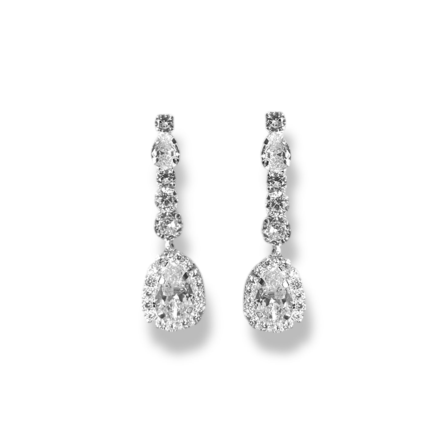 Lined Teardrop Earrings