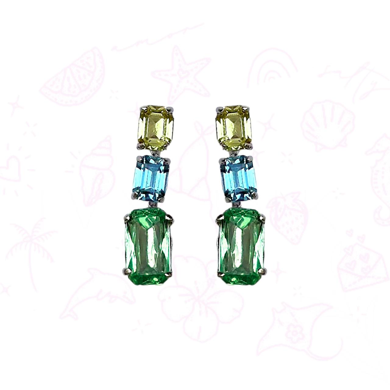 Blue & Green earrings