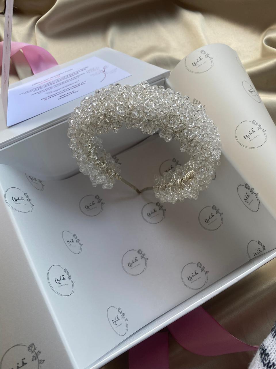 Transparent crystals Headband