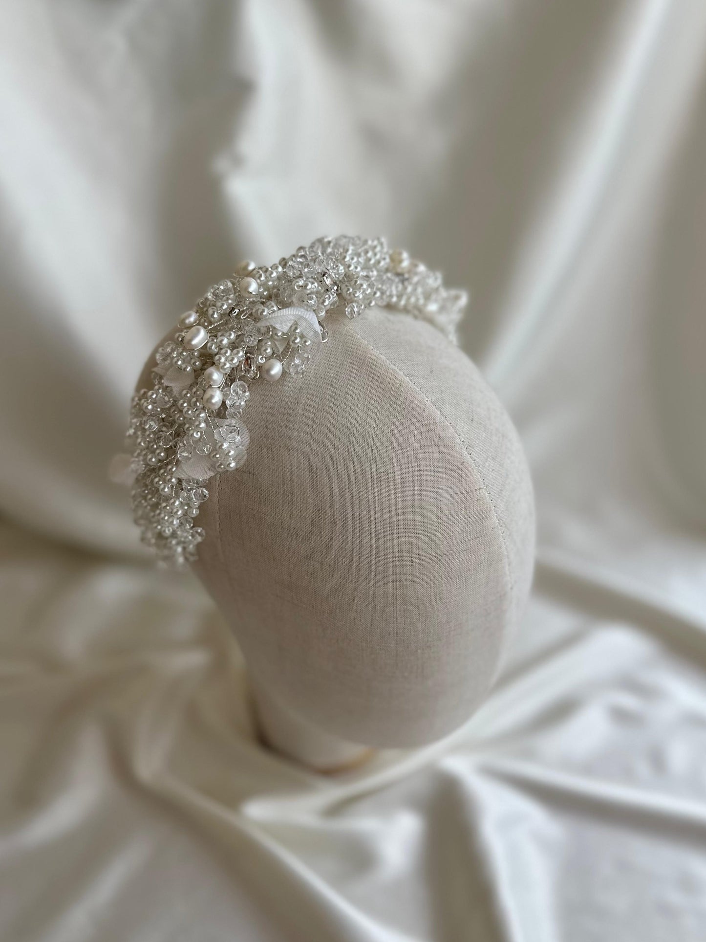 Elevated pearly fabric Headband