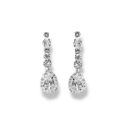 Lined Teardrop Earrings