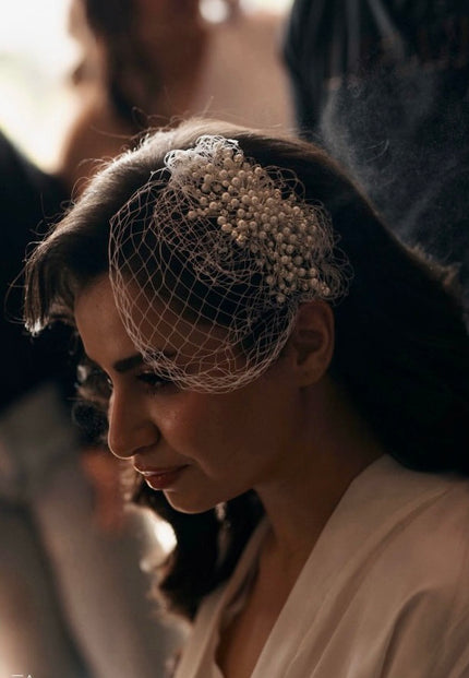 Side pearly net piece