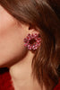 Pink Snowflake Hoops