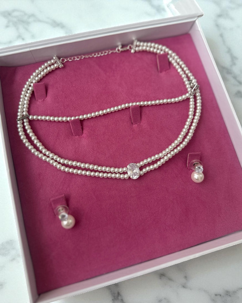 Classic Pearl Choker Set