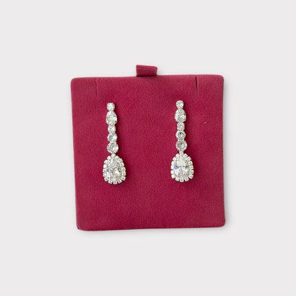 Lined Teardrop Earrings