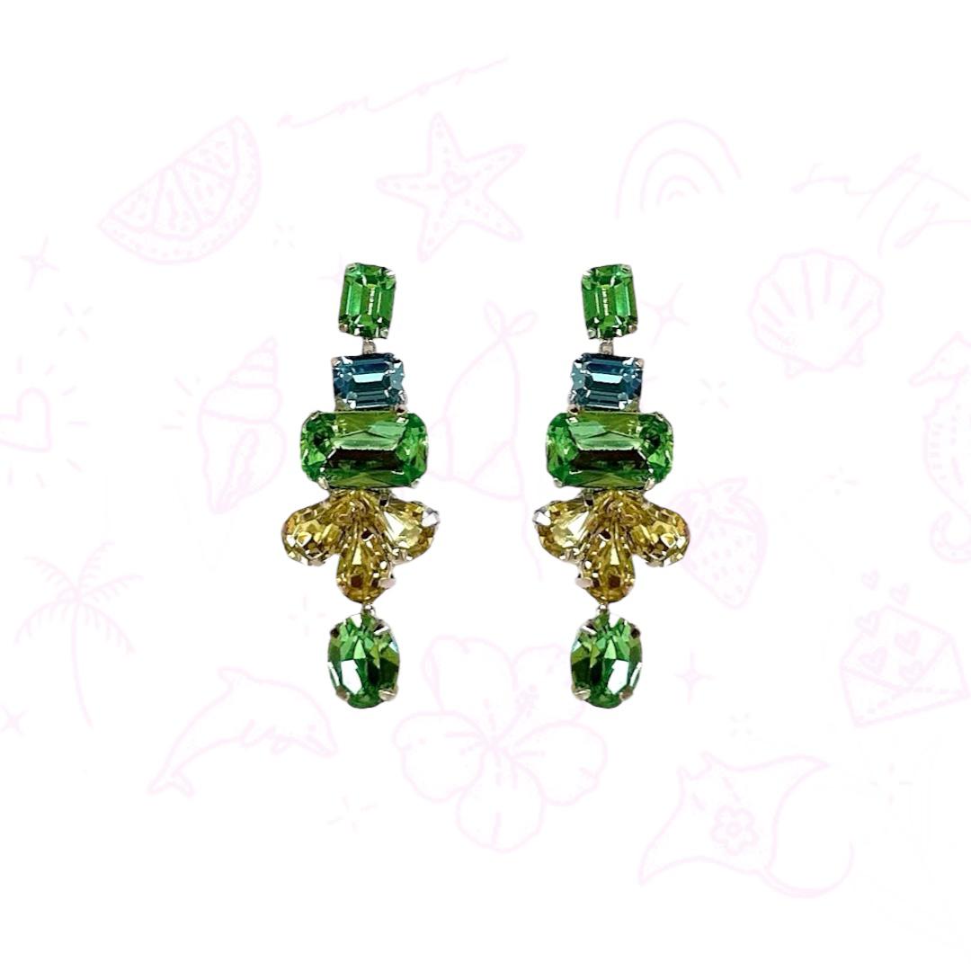 Big Green Stones Earrings