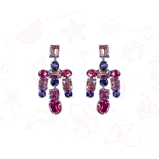 Pink chandelier earrings