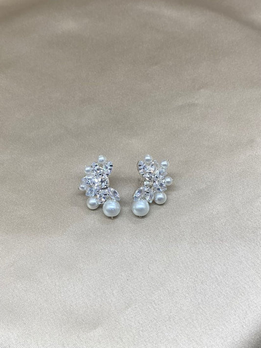 Zircon & Pearls Earrings