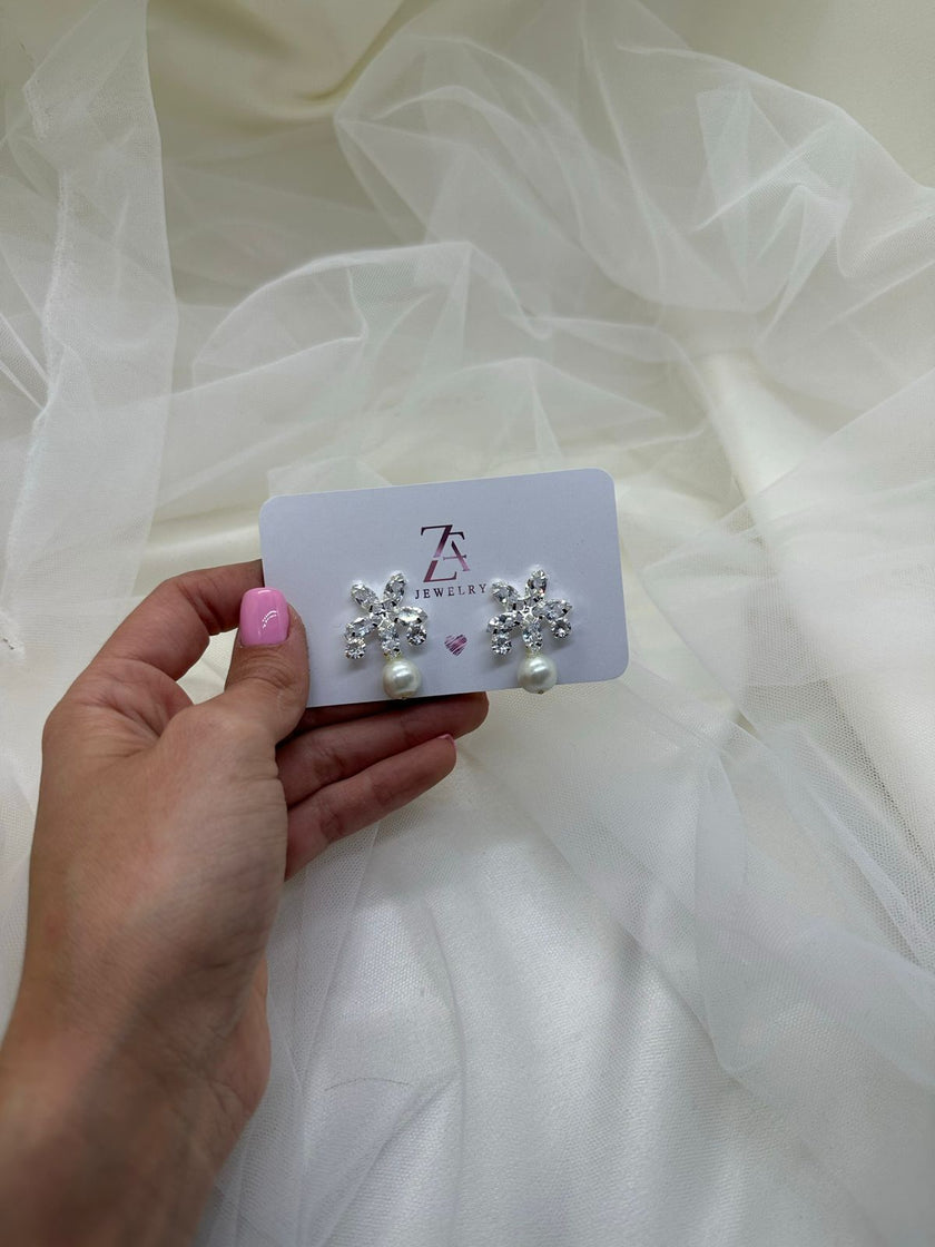 Zircon Floral Earrings