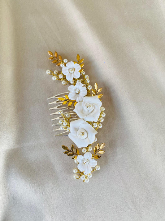 Floral &Leaves comb