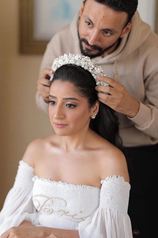 Floral Pearly Tiara