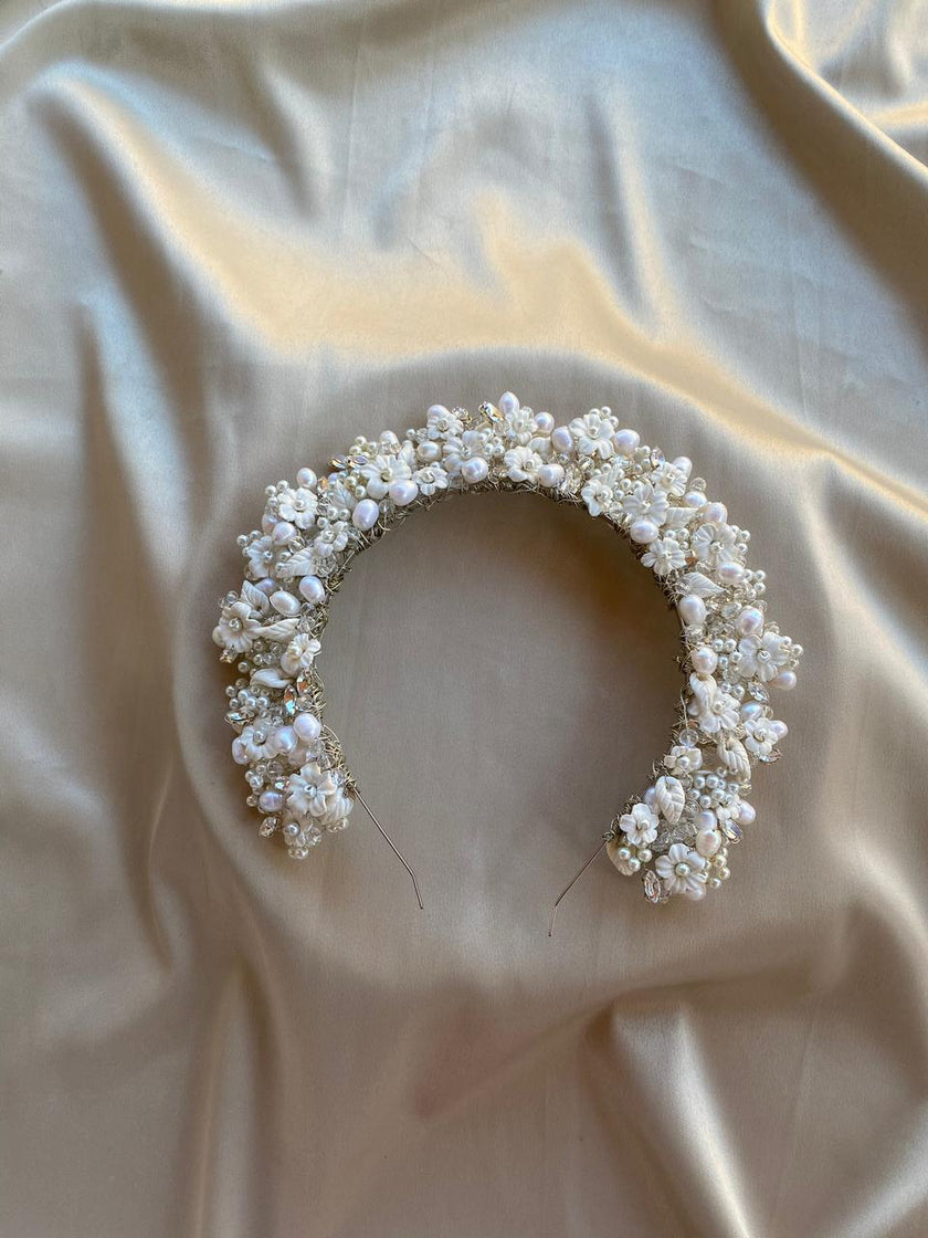 Floral Pearly Tiara