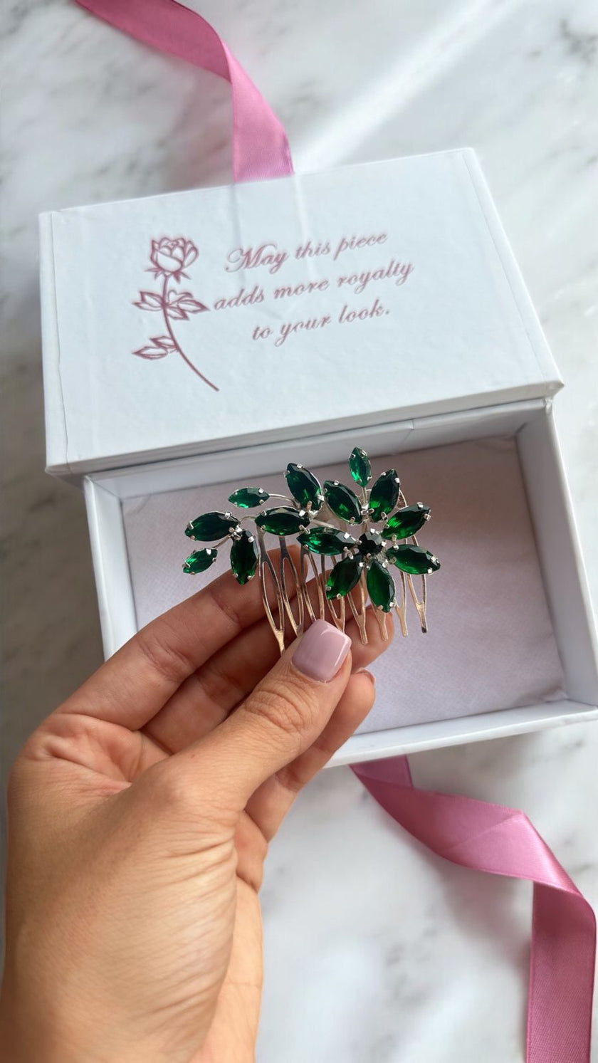 Green Floral Pin