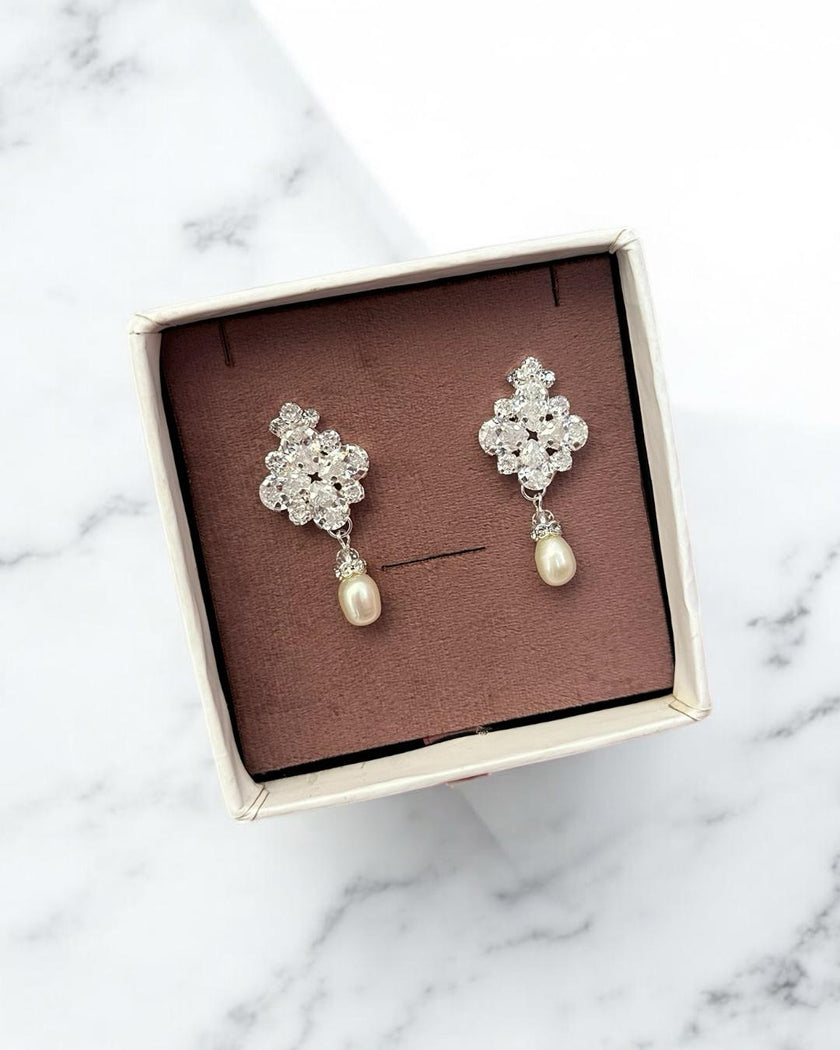 The Cross Pearly Earrings