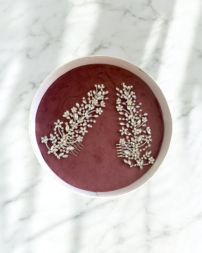 Lyra Crystal Vine Combs