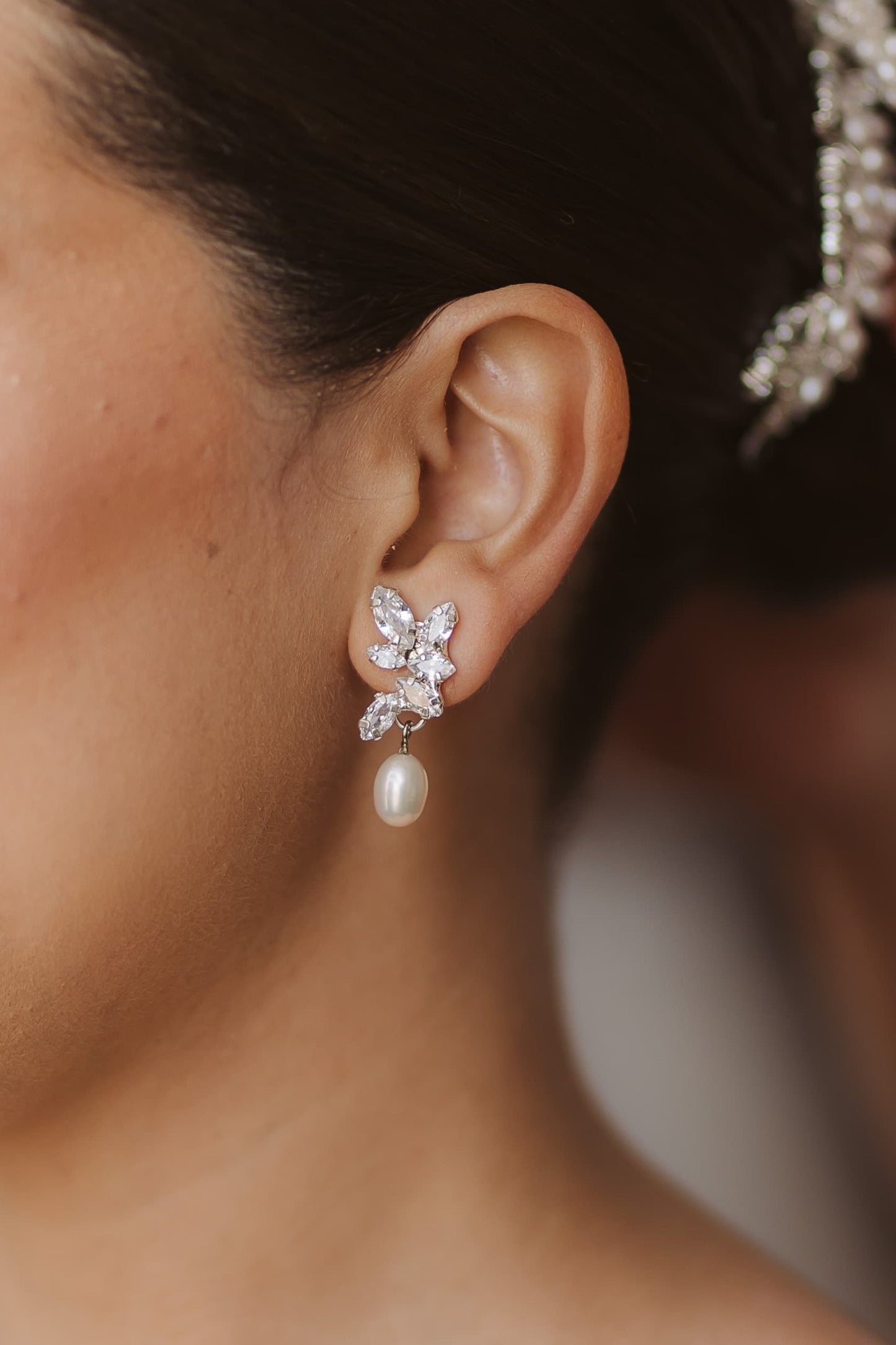 Zircon & Pearls Earrings