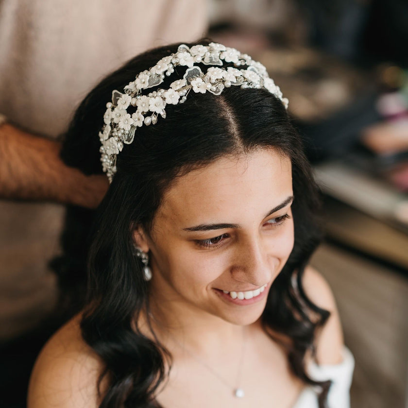 Double Floral Fabric Headband